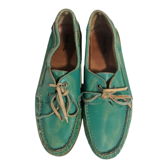Bed Stu Blue Green Boat Shoe, 11 - Picture 4 of 9